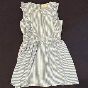 Crewcuts White and Blue Striped Casual Dress